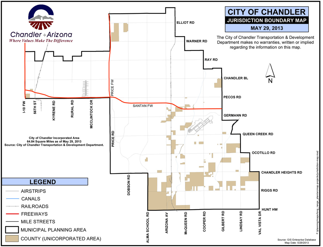 Chandler City Map - Troy Erickson Realtor