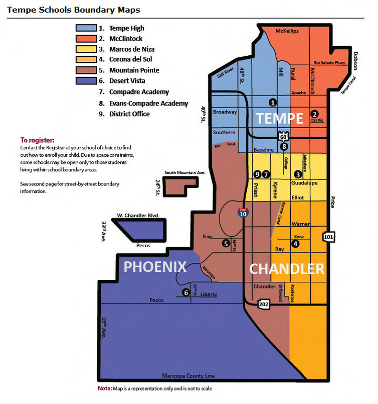 Tempe Schools Boundary Maps Tempe Arizona School District